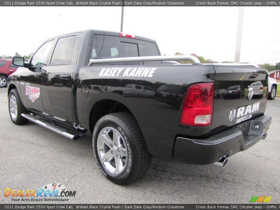 2011 Dodge Ram 1500 Sport Crew Cab Brilliant Black Crystal Pearl / Dark Slate Gray/Medium Graystone Photo #5