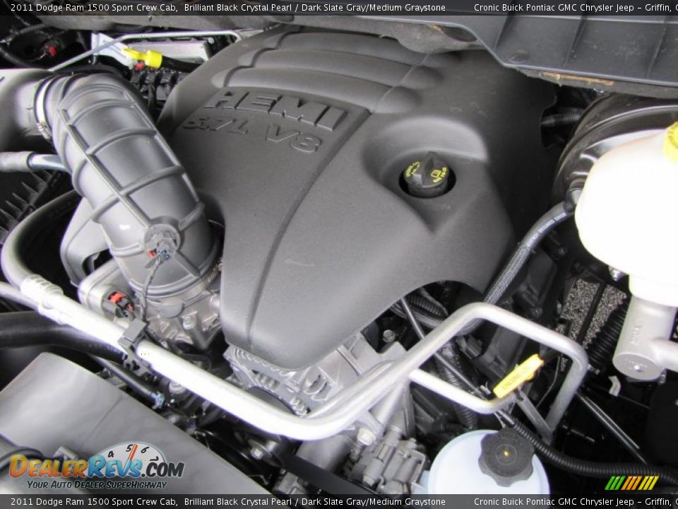 2011 Dodge Ram 1500 Sport Crew Cab 5.7 Liter HEMI OHV 16-Valve VVT MDS V8 Engine Photo #12