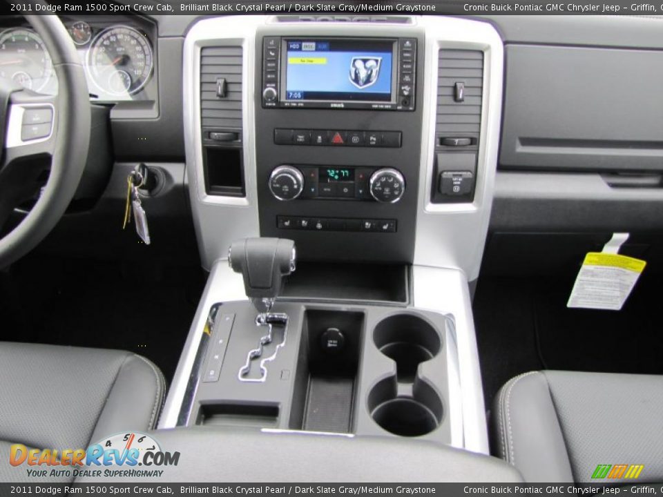 2011 Dodge Ram 1500 Sport Crew Cab Brilliant Black Crystal Pearl / Dark Slate Gray/Medium Graystone Photo #16