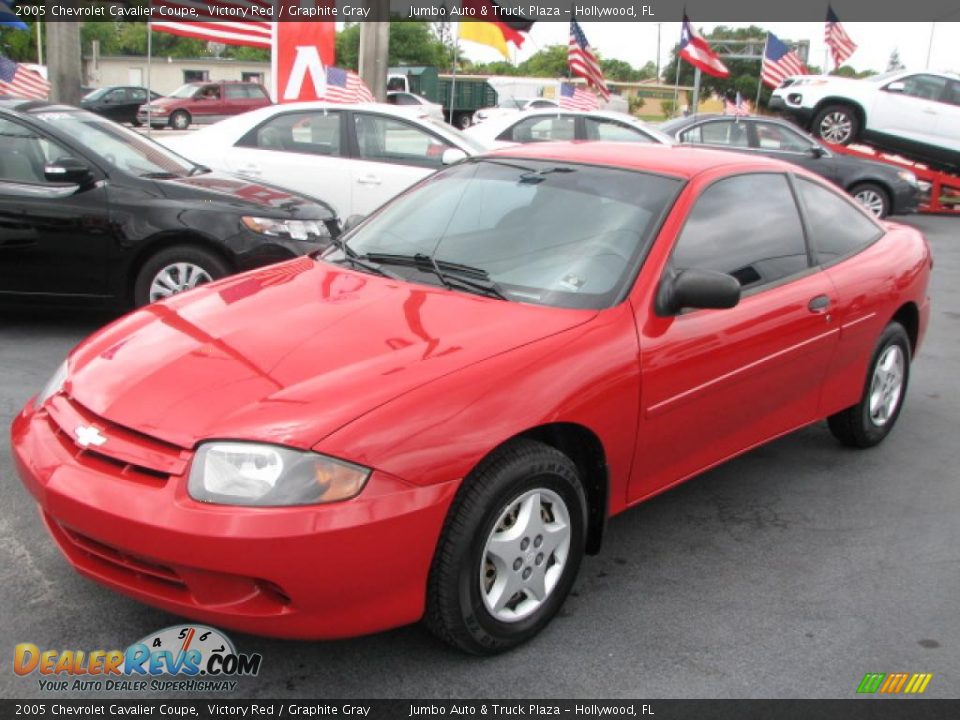 2005 Chevrolet Cavalier Coupe Victory Red / Graphite Gray Photo #5