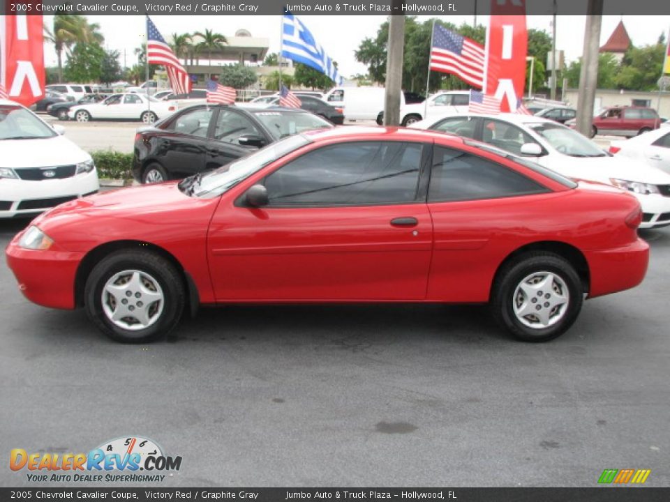 2005 Chevrolet Cavalier Coupe Victory Red / Graphite Gray Photo #6
