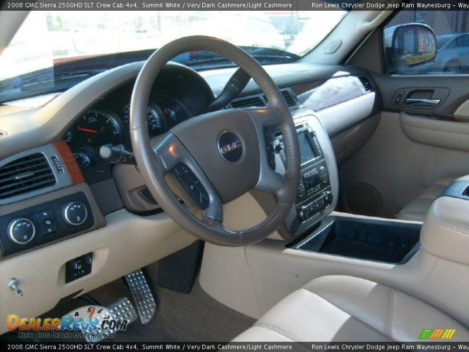 Very Dark Cashmere/Light Cashmere Interior - 2008 GMC Sierra 2500HD SLT Crew Cab 4x4 Photo #11