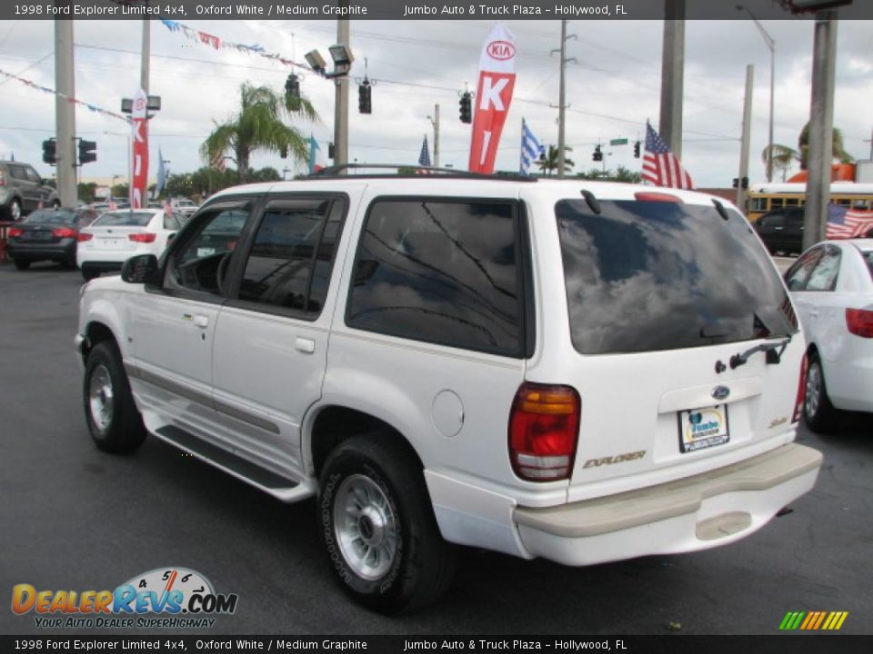 1998 Ford Explorer Limited 4x4 Oxford White / Medium Graphite Photo #7