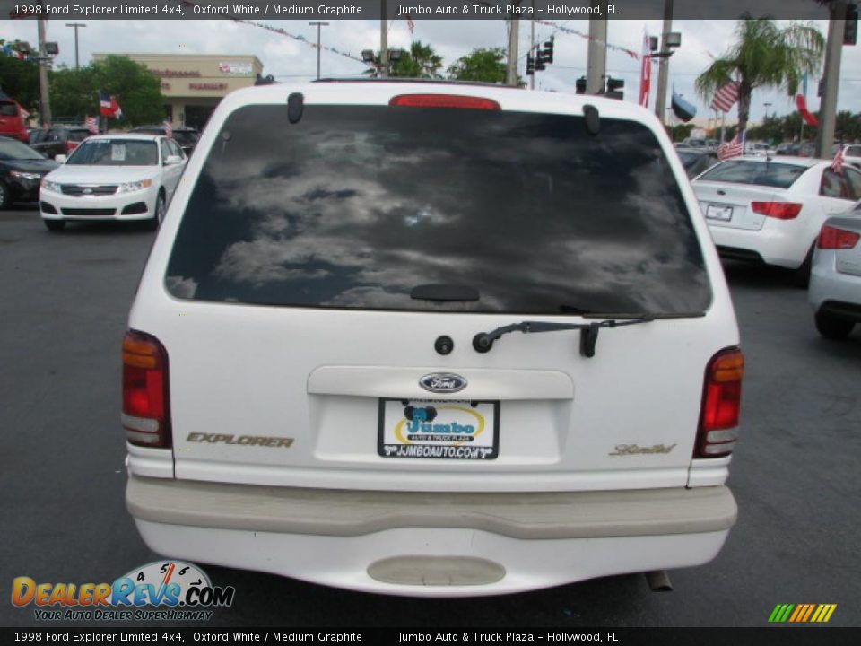 1998 Ford Explorer Limited 4x4 Oxford White / Medium Graphite Photo #8