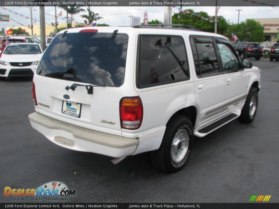 1998 Ford Explorer Limited 4x4 Oxford White / Medium Graphite Photo #9