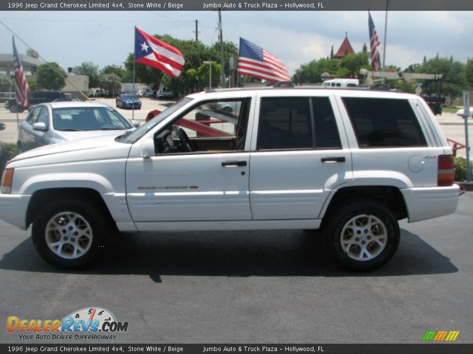 Stone White 1996 Jeep Grand Cherokee Limited 4x4 Photo #4