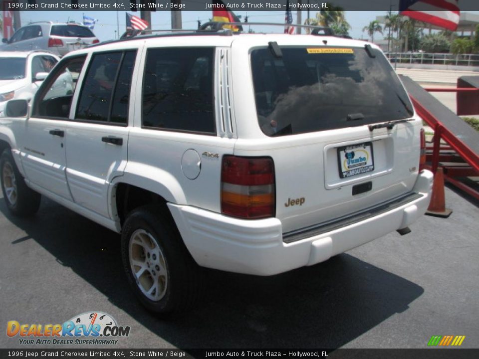 1996 Jeep Grand Cherokee Limited 4x4 Stone White / Beige Photo #5