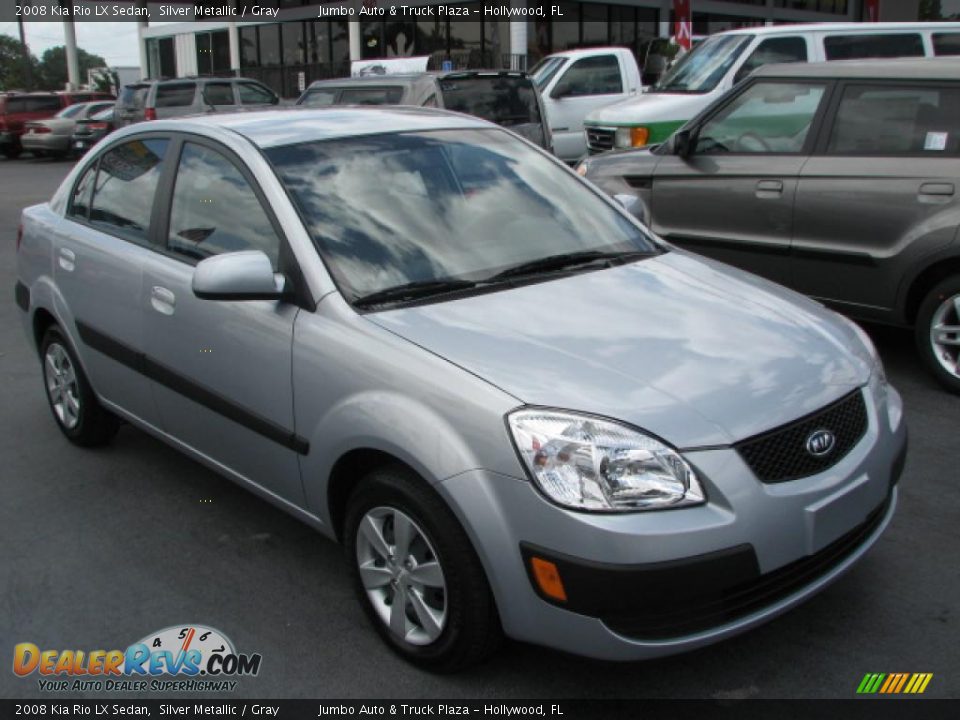 2008 Kia Rio LX Sedan Silver Metallic / Gray Photo #1