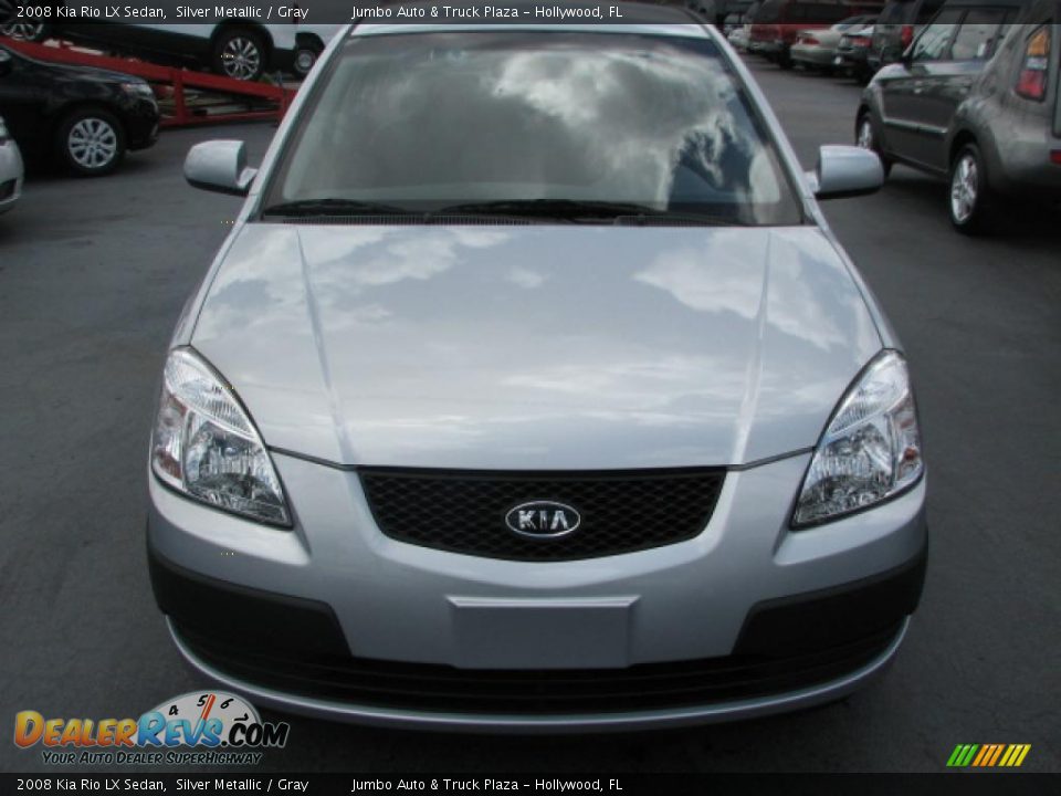 2008 Kia Rio LX Sedan Silver Metallic / Gray Photo #3