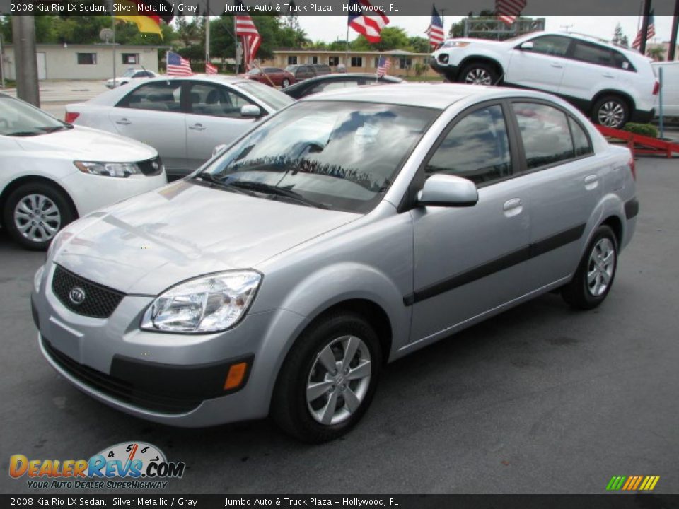 Front 3/4 View of 2008 Kia Rio LX Sedan Photo #5