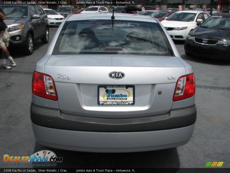 2008 Kia Rio LX Sedan Silver Metallic / Gray Photo #7