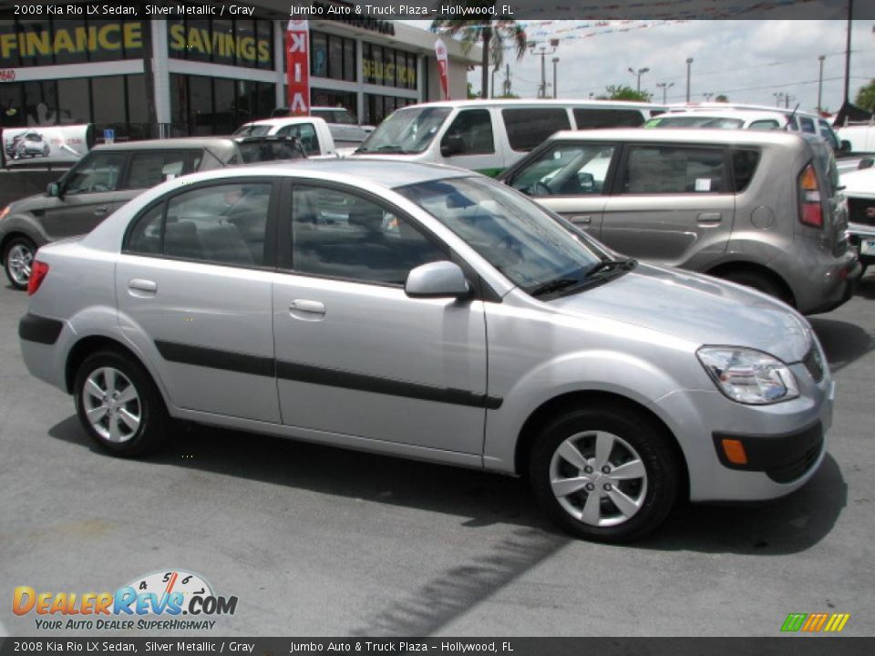 Silver Metallic 2008 Kia Rio LX Sedan Photo #9