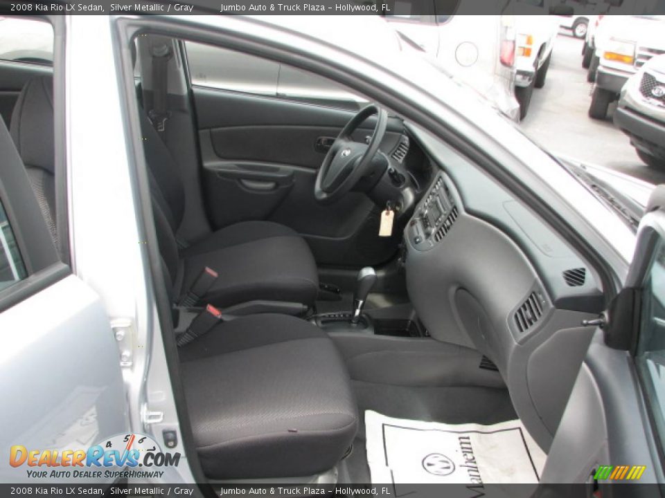 Gray Interior - 2008 Kia Rio LX Sedan Photo #11