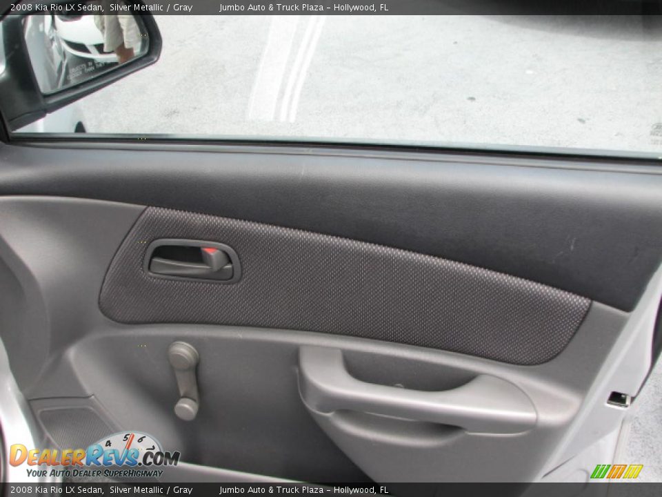 2008 Kia Rio LX Sedan Silver Metallic / Gray Photo #12