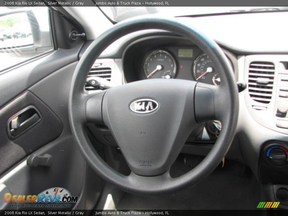 2008 Kia Rio LX Sedan Silver Metallic / Gray Photo #16