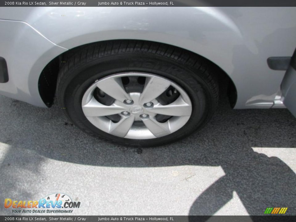 2008 Kia Rio LX Sedan Silver Metallic / Gray Photo #20