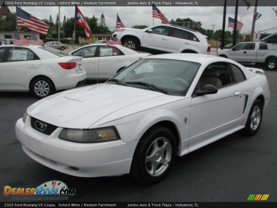 Oxford White 2003 Ford Mustang V6 Coupe Photo #3