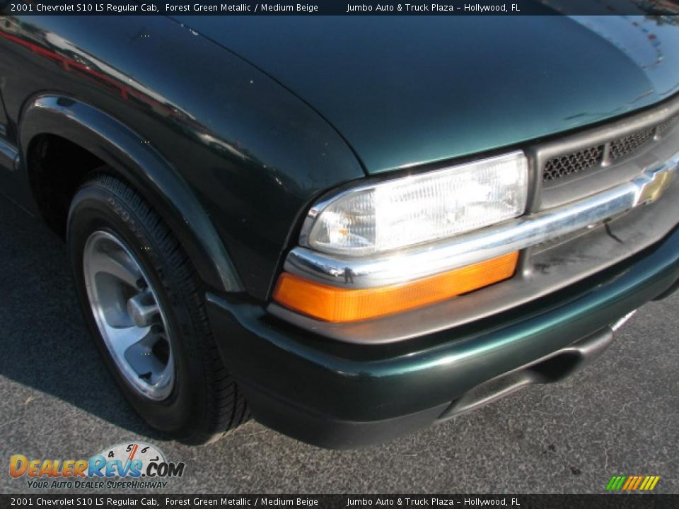 2001 Chevrolet S10 LS Regular Cab Forest Green Metallic / Medium Beige Photo #2