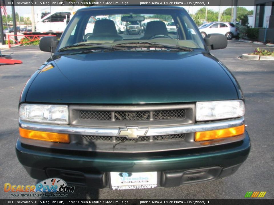 2001 Chevrolet S10 LS Regular Cab Forest Green Metallic / Medium Beige Photo #3