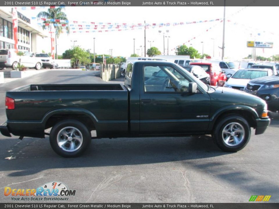 2001 Chevrolet S10 LS Regular Cab Forest Green Metallic / Medium Beige Photo #10