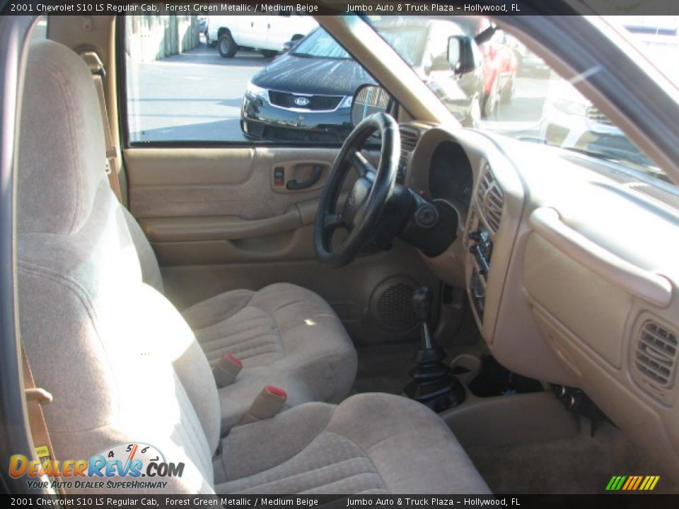 Medium Beige Interior 2001 Chevrolet S10 Ls Regular Cab