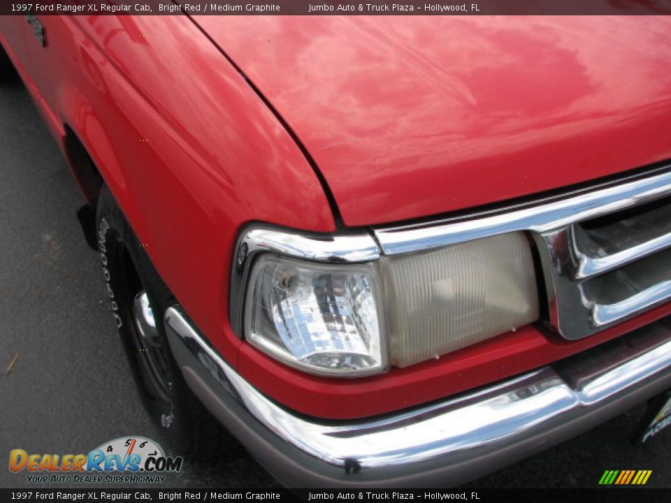 1997 Ford Ranger XL Regular Cab Bright Red / Medium Graphite Photo #2