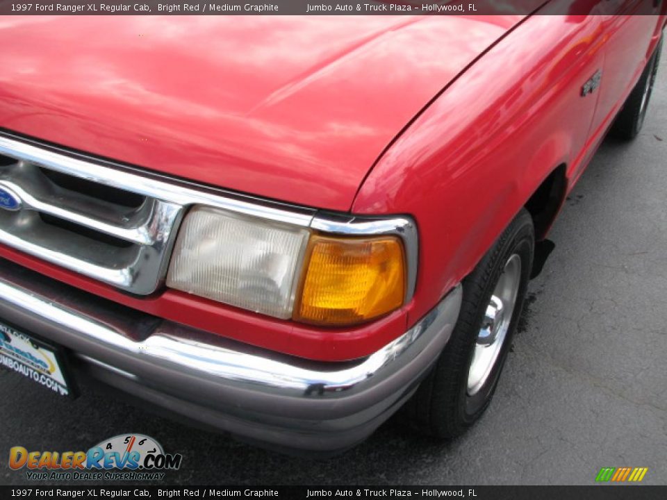 1997 Ford Ranger XL Regular Cab Bright Red / Medium Graphite Photo #4