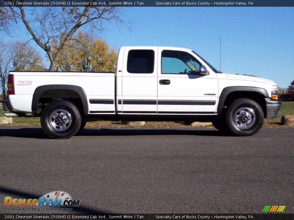 Summit White 2001 Chevrolet Silverado 2500HD LS Extended Cab 4x4 Photo #6