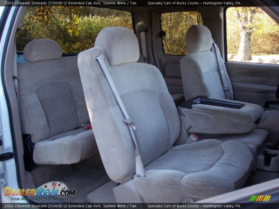 Tan Interior - 2001 Chevrolet Silverado 2500HD LS Extended Cab 4x4 Photo #32