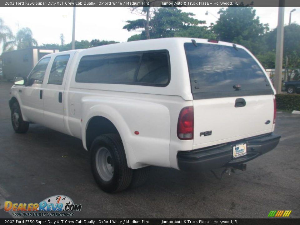 2002 Ford F350 Super Duty XLT Crew Cab Dually Oxford White / Medium Flint Photo #5