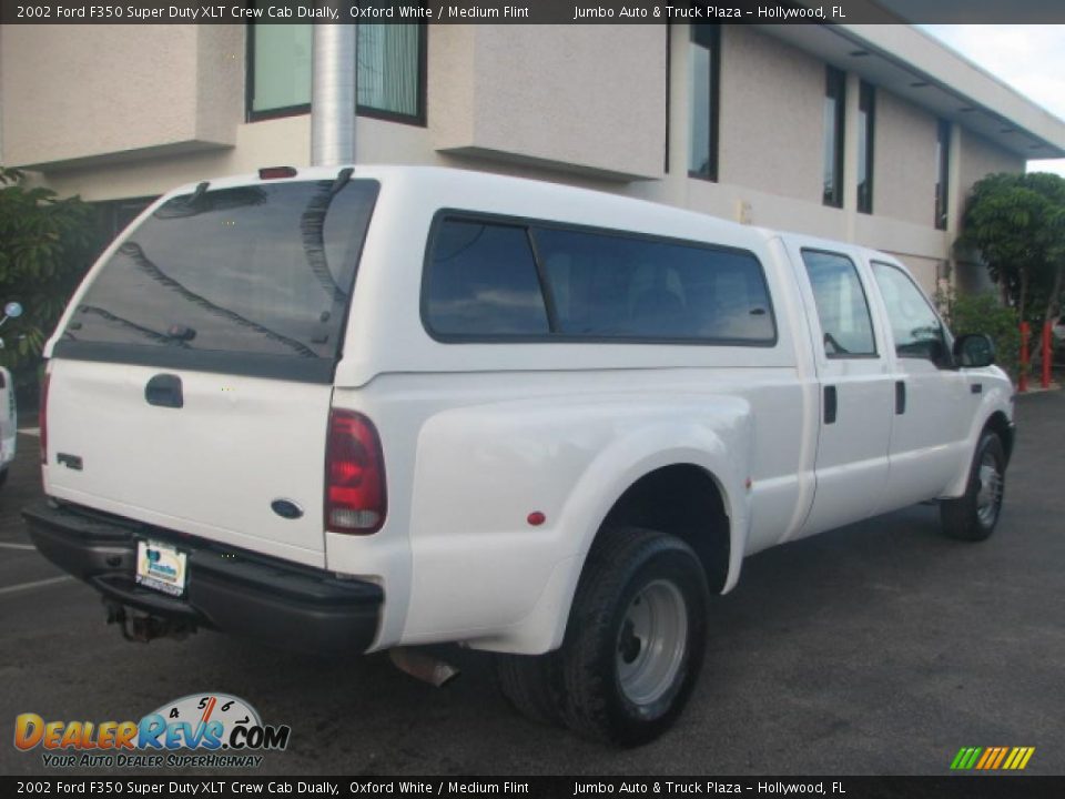 2002 Ford F350 Super Duty XLT Crew Cab Dually Oxford White / Medium Flint Photo #9