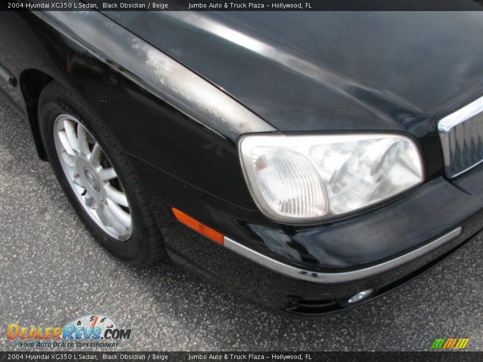 2004 Hyundai XG350 L Sedan Black Obsidian / Beige Photo #2