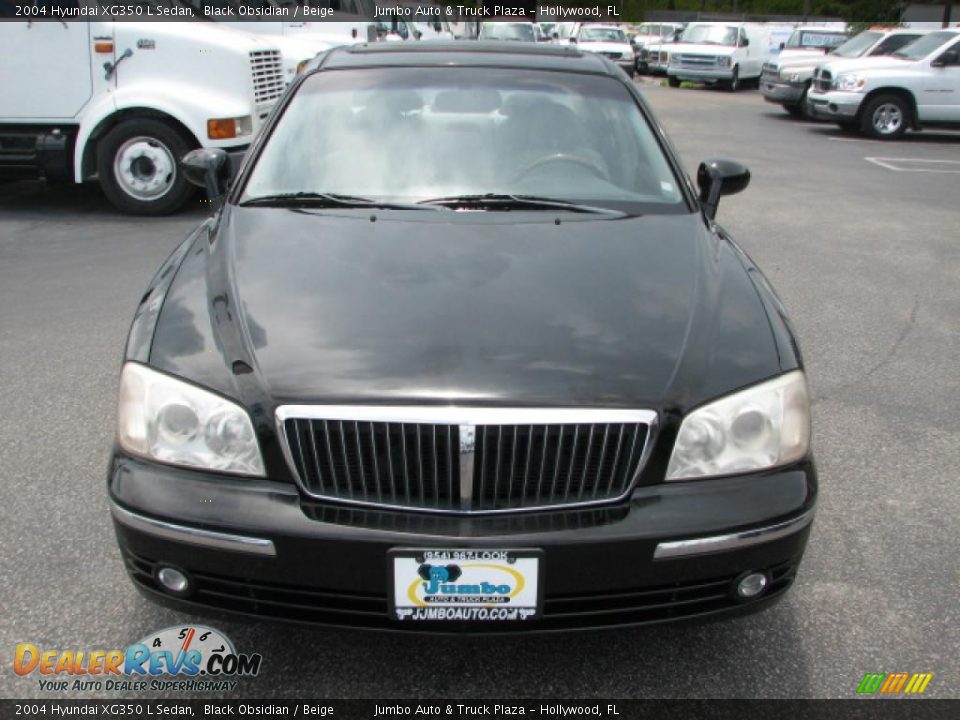 2004 Hyundai XG350 L Sedan Black Obsidian / Beige Photo #3