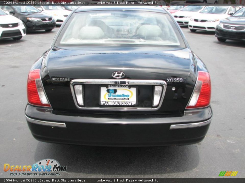 2004 Hyundai XG350 L Sedan Black Obsidian / Beige Photo #8