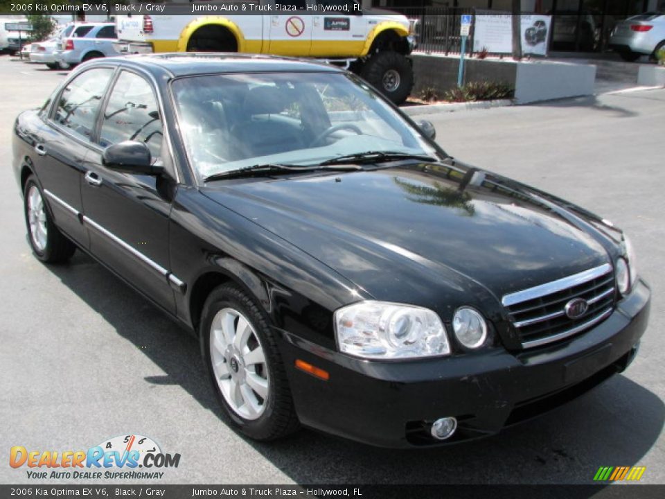2006 Kia Optima EX V6 Black / Gray Photo #1