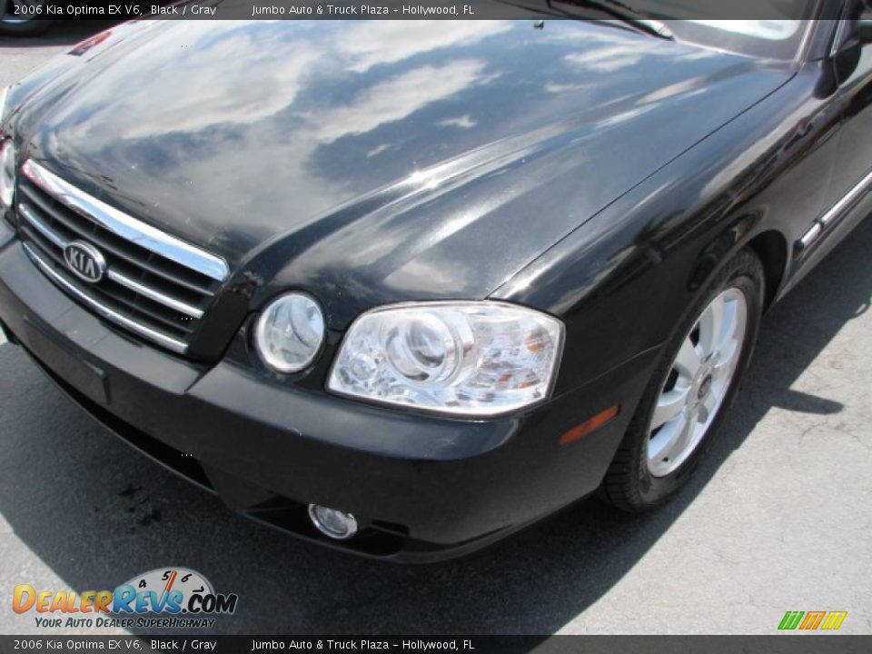 2006 Kia Optima EX V6 Black / Gray Photo #3