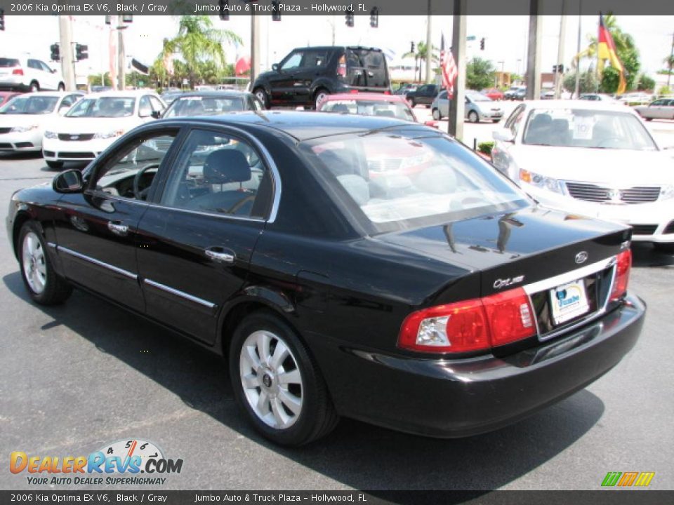 2006 Kia Optima EX V6 Black / Gray Photo #6