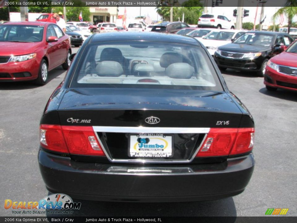 2006 Kia Optima EX V6 Black / Gray Photo #7