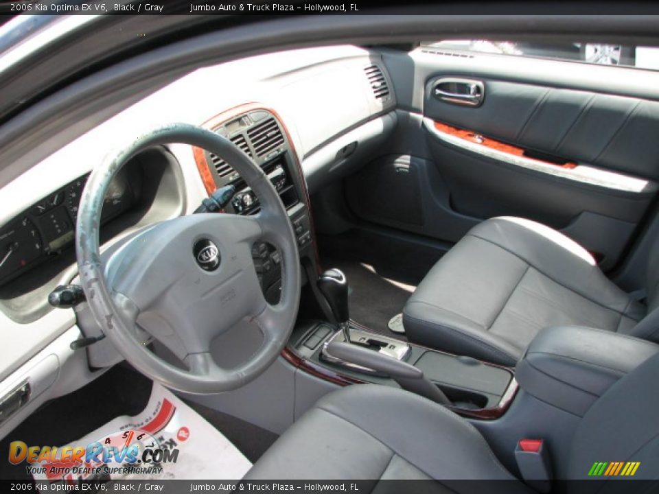 Gray Interior - 2006 Kia Optima EX V6 Photo #17