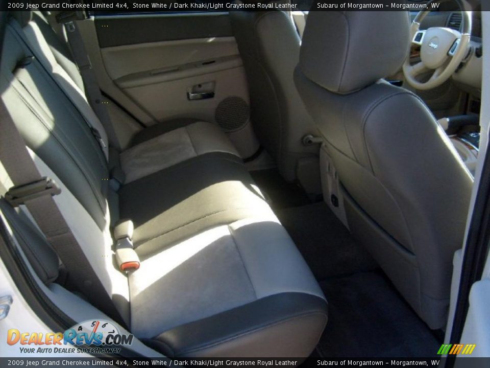 2009 Jeep Grand Cherokee Limited 4x4 Stone White / Dark Khaki/Light Graystone Royal Leather Photo #16