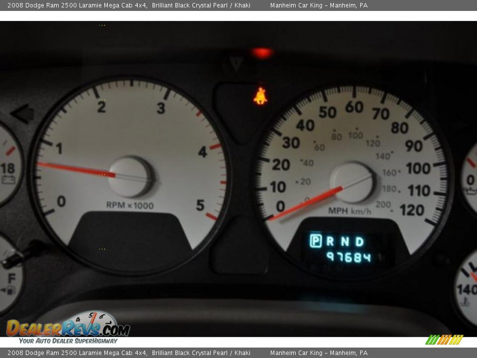 2008 Dodge Ram 2500 Laramie Mega Cab 4x4 Brilliant Black Crystal Pearl / Khaki Photo #8
