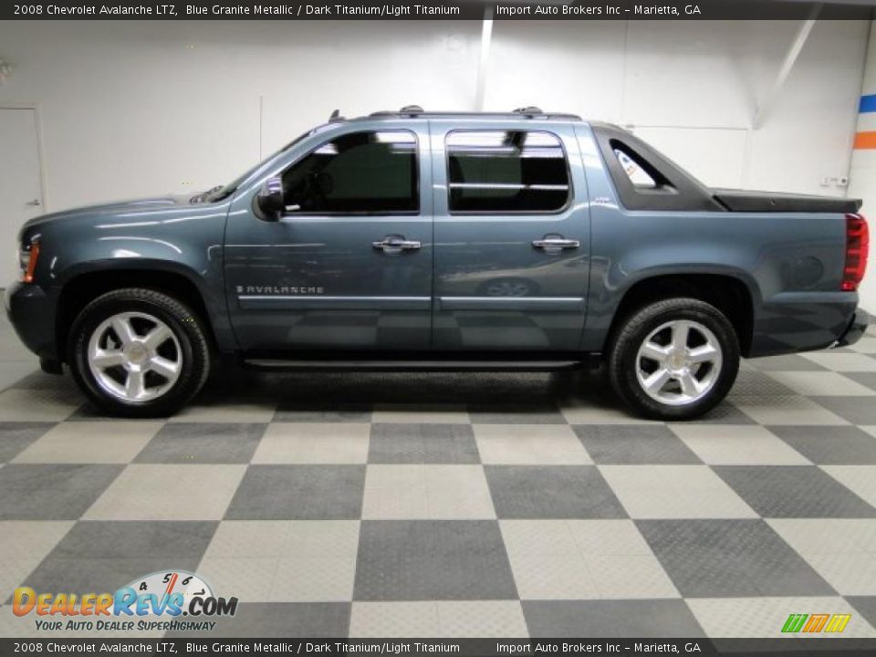 2008 Chevrolet Avalanche LTZ Blue Granite Metallic / Dark Titanium/Light Titanium Photo #7
