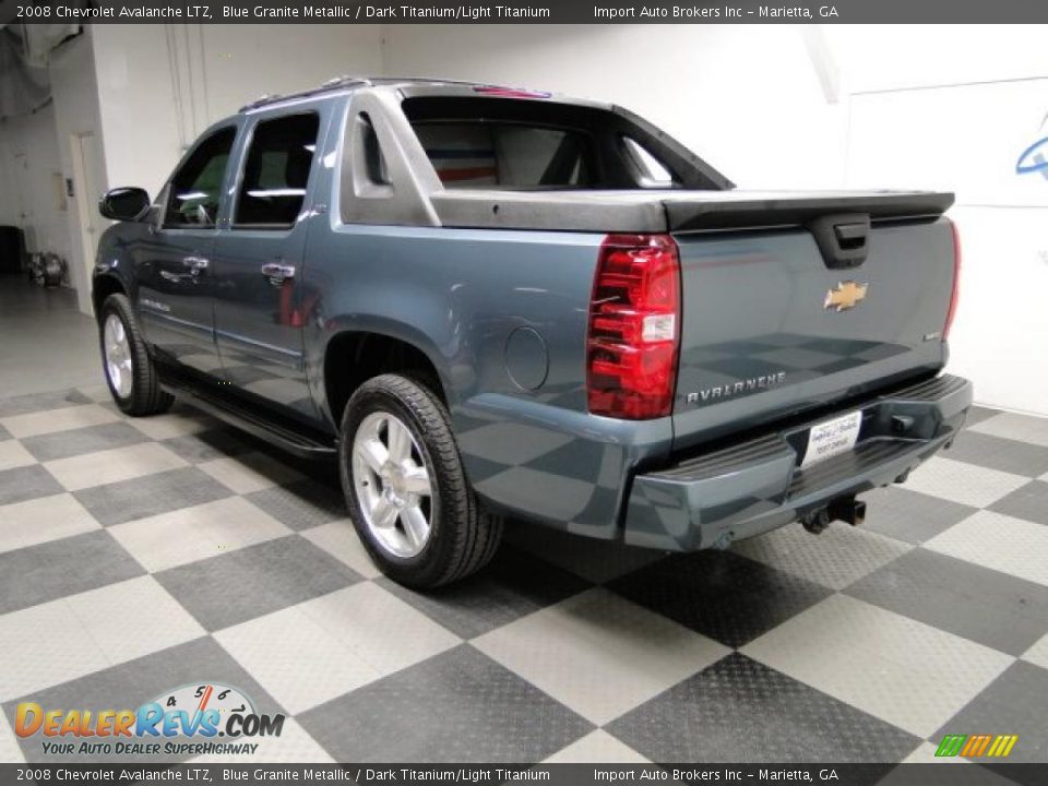 2008 Chevrolet Avalanche LTZ Blue Granite Metallic / Dark Titanium/Light Titanium Photo #8