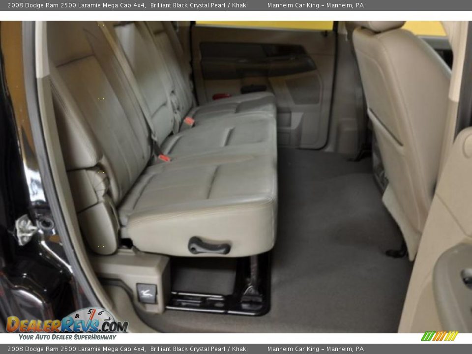2008 Dodge Ram 2500 Laramie Mega Cab 4x4 Brilliant Black Crystal Pearl / Khaki Photo #14