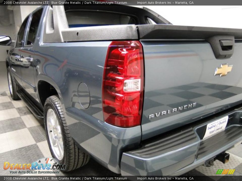 2008 Chevrolet Avalanche LTZ Blue Granite Metallic / Dark Titanium/Light Titanium Photo #9
