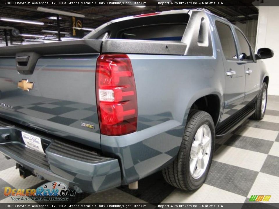 2008 Chevrolet Avalanche LTZ Blue Granite Metallic / Dark Titanium/Light Titanium Photo #10