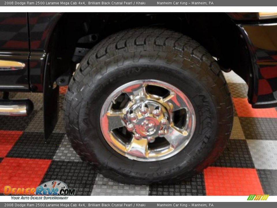 2008 Dodge Ram 2500 Laramie Mega Cab 4x4 Brilliant Black Crystal Pearl / Khaki Photo #16