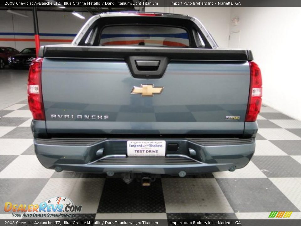 2008 Chevrolet Avalanche LTZ Blue Granite Metallic / Dark Titanium/Light Titanium Photo #11