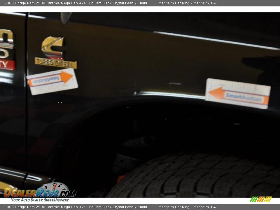 2008 Dodge Ram 2500 Laramie Mega Cab 4x4 Brilliant Black Crystal Pearl / Khaki Photo #19