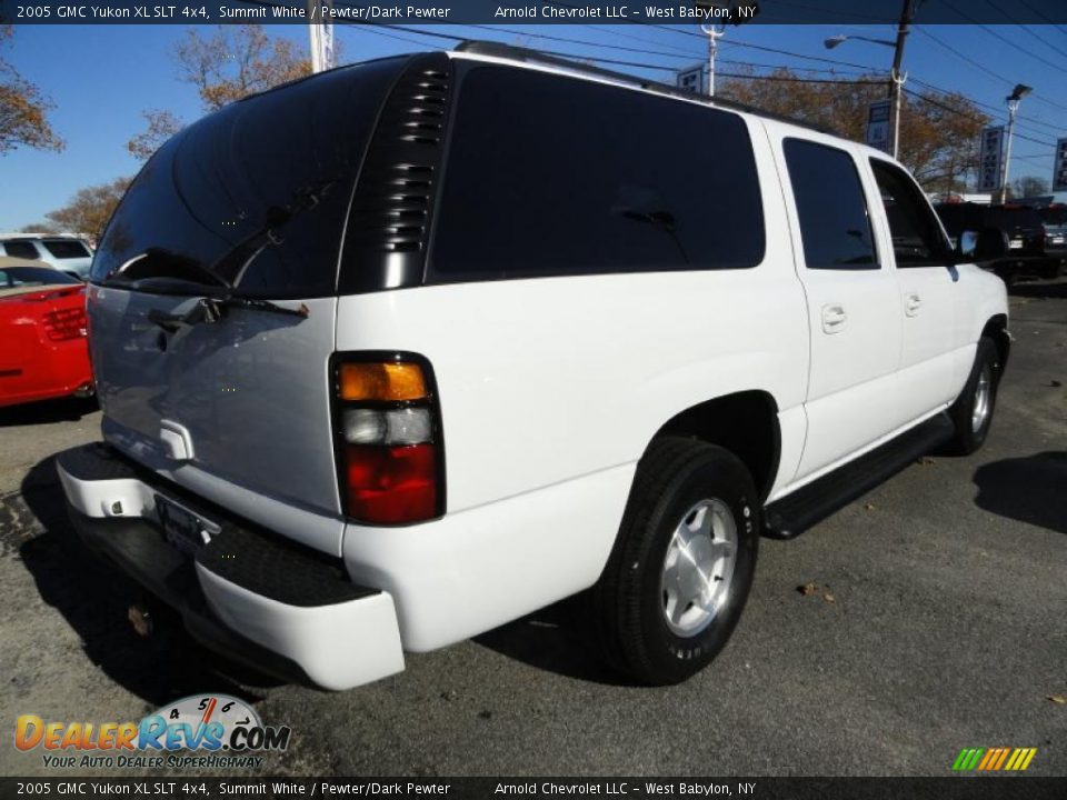 2005 GMC Yukon XL SLT 4x4 Summit White / Pewter/Dark Pewter Photo #5